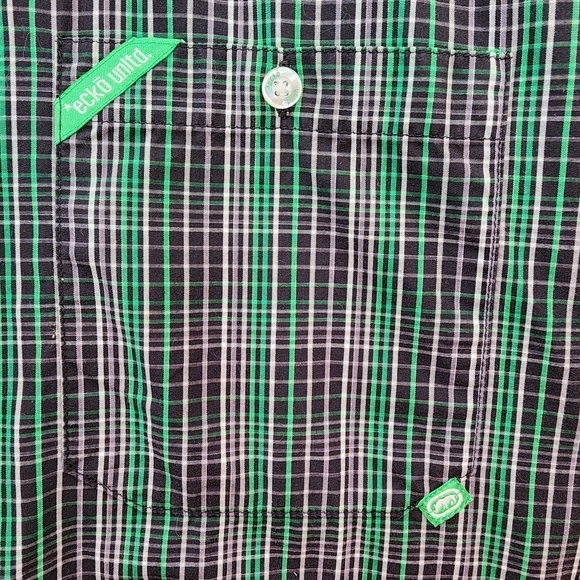 Ecko Unltd Men's Classic Plaid Button Down Shirt - 2XL - Picture 5 of 5